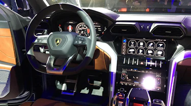 Lamborghini Urus on stand interior