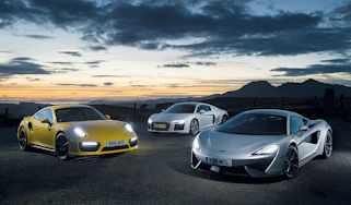 McLaren 540C, Porsche 911 Turbo, Audi R8