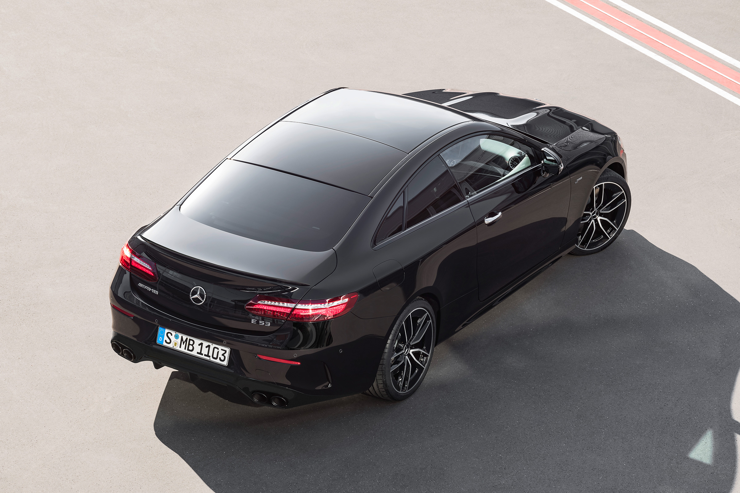 Mercedes-AMG E53 coupe – rear quarter top