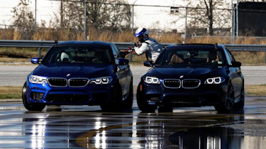 BMW M5 drift attempt - front
