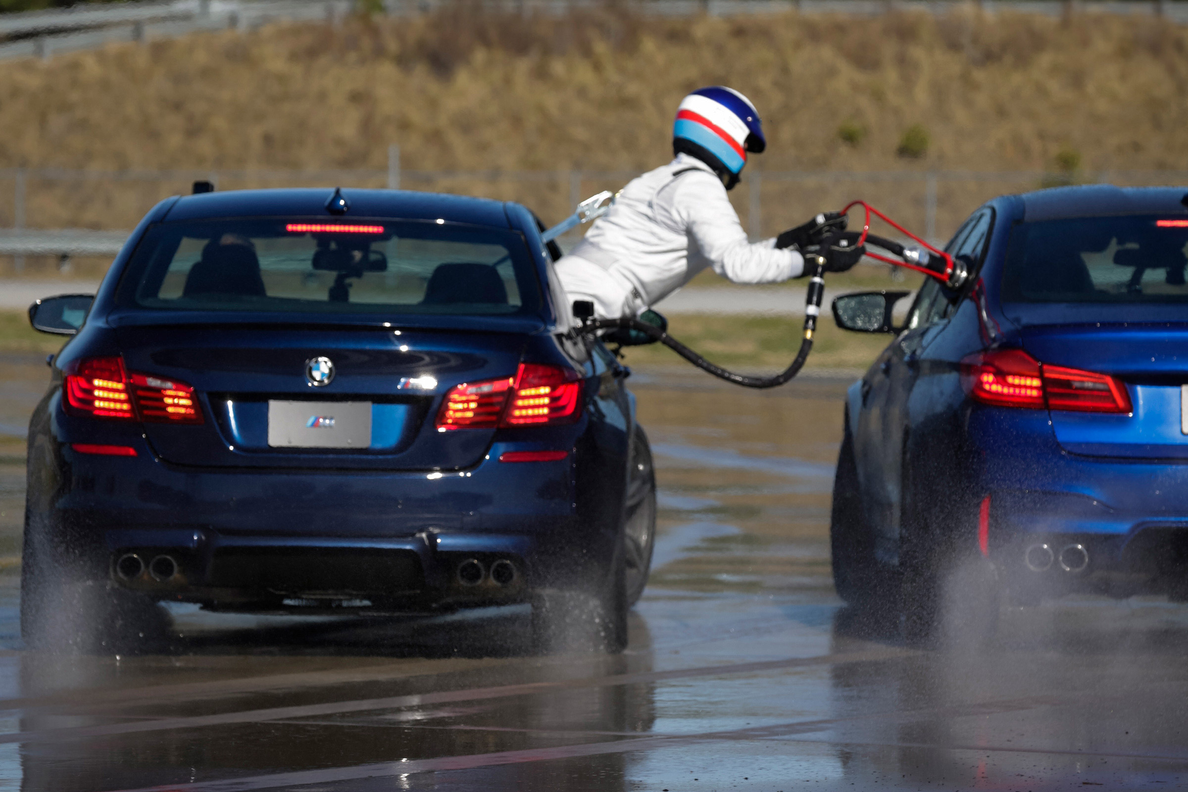BMW M5 drift attempt - rear