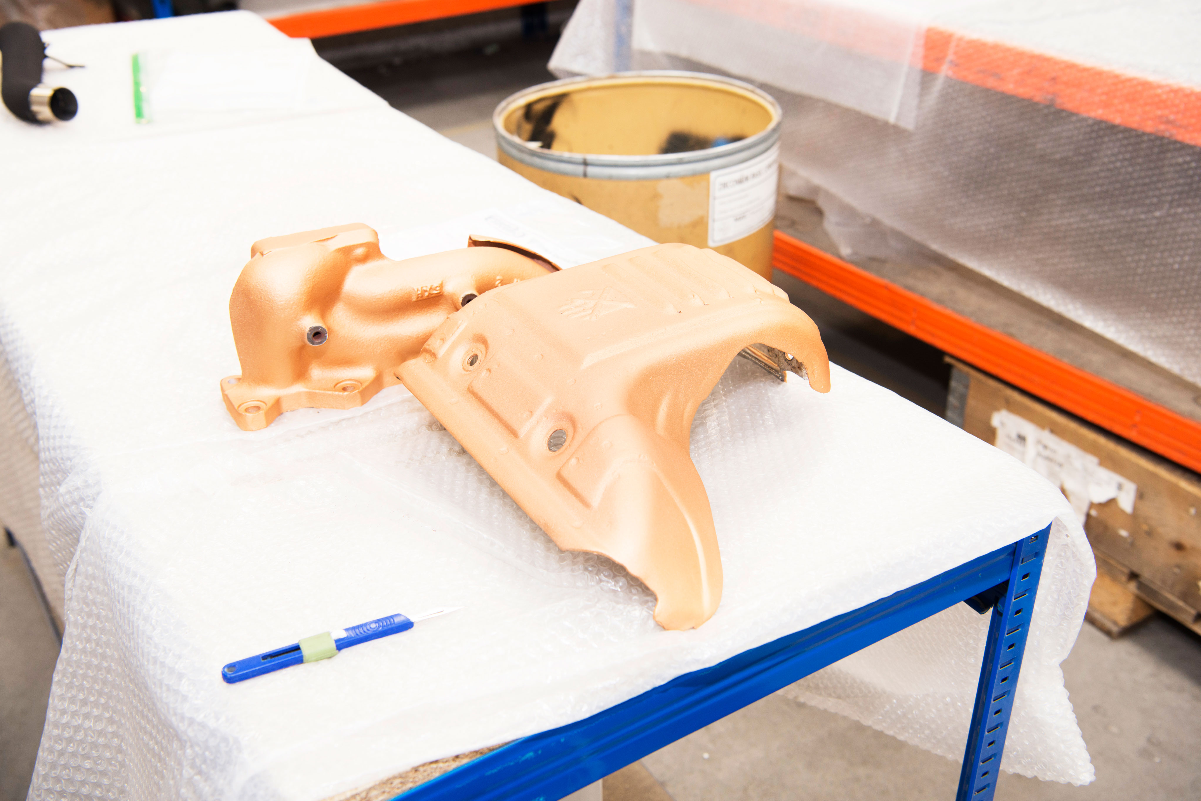 Exhaust manifold and heat-shield coated in one Zircotec's Performance Colours