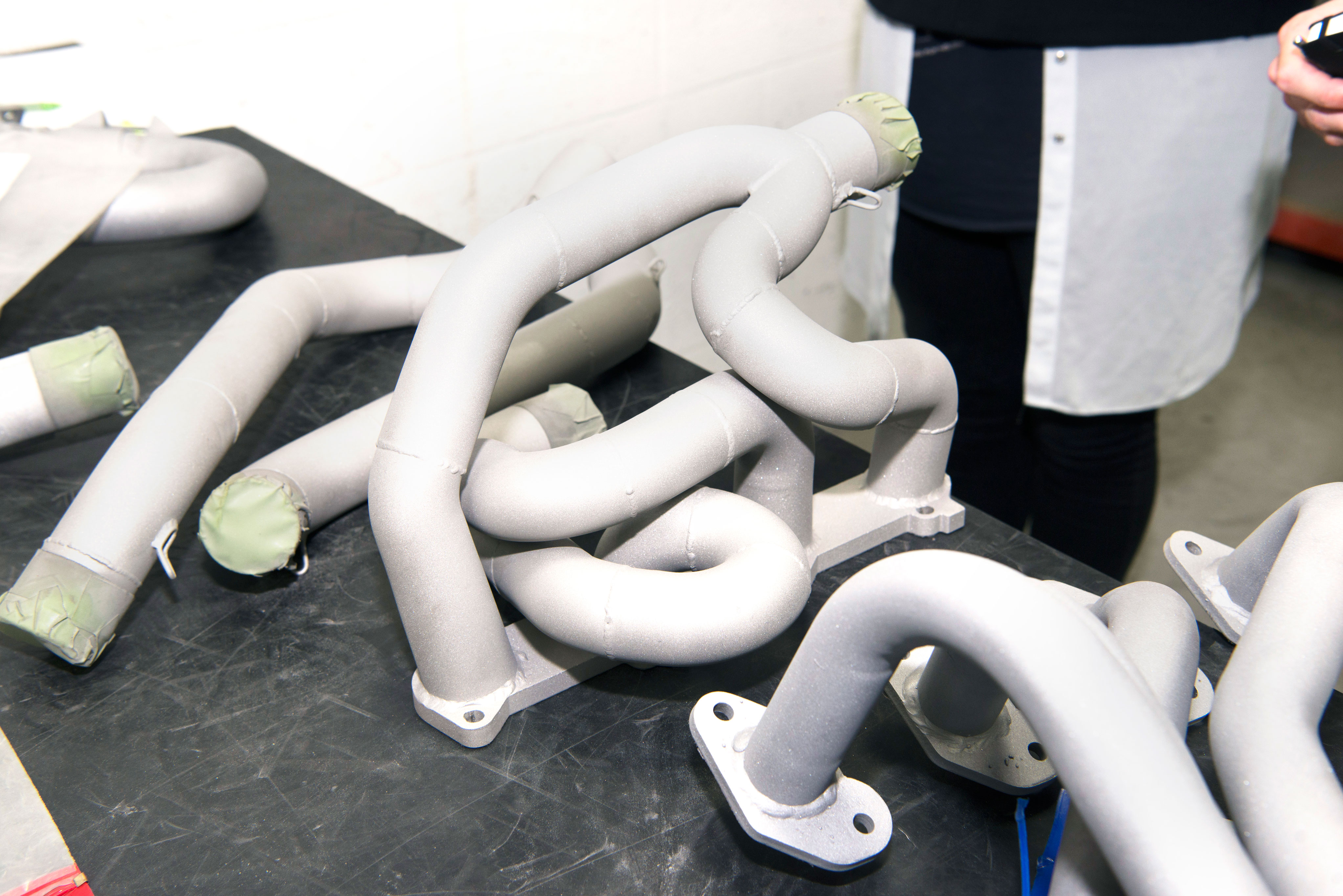 Sandblasted exhaust manifold