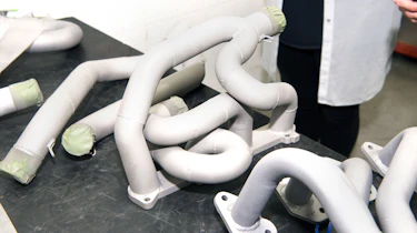 Sandblasted exhaust manifold