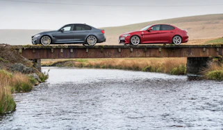 BMW M3 Competition Package & Alfa Romeo Giulia Quadrifoglio – bridge