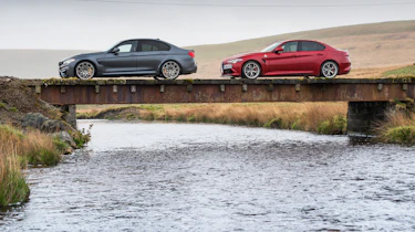 BMW M3 Competition Package & Alfa Romeo Giulia Quadrifoglio – bridge