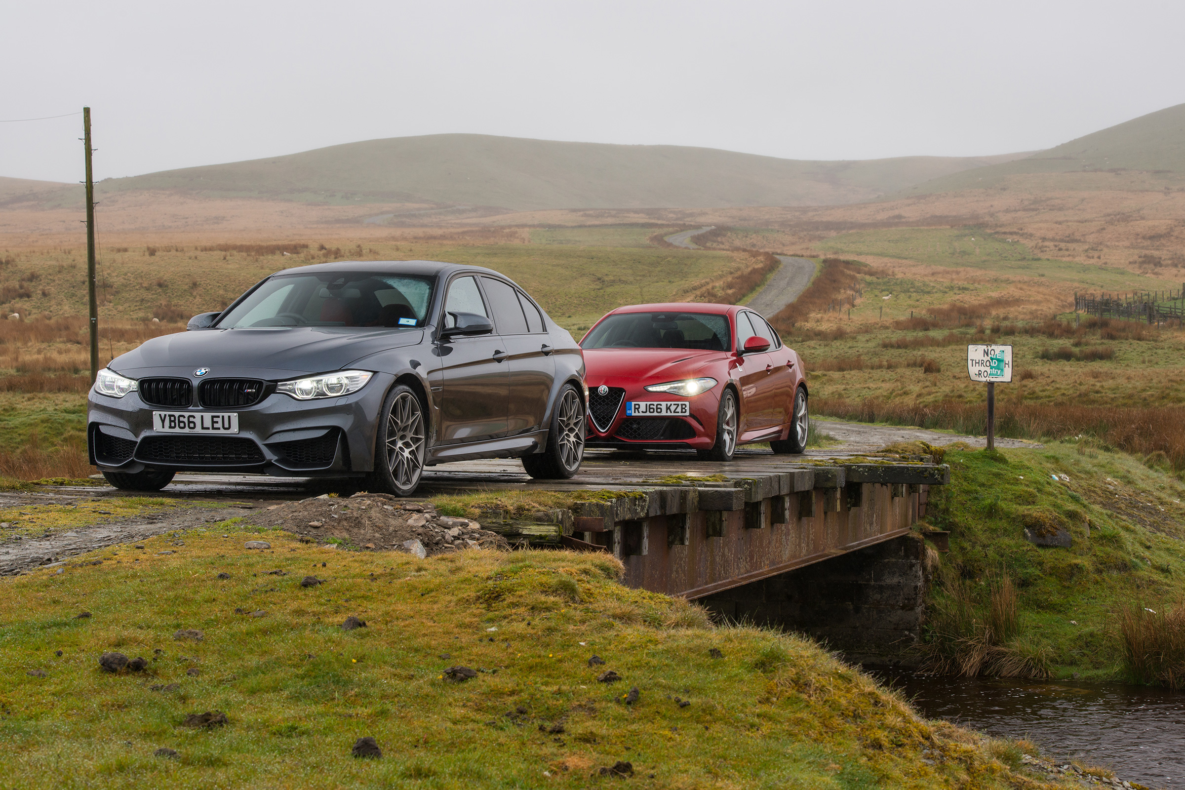 BMW M3 Competition Package &amp; Alfa Romeo Giulia Quadrifoglio – bridge