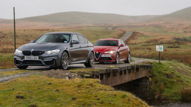 BMW M3 Competition Package & Alfa Romeo Giulia Quadrifoglio – bridge