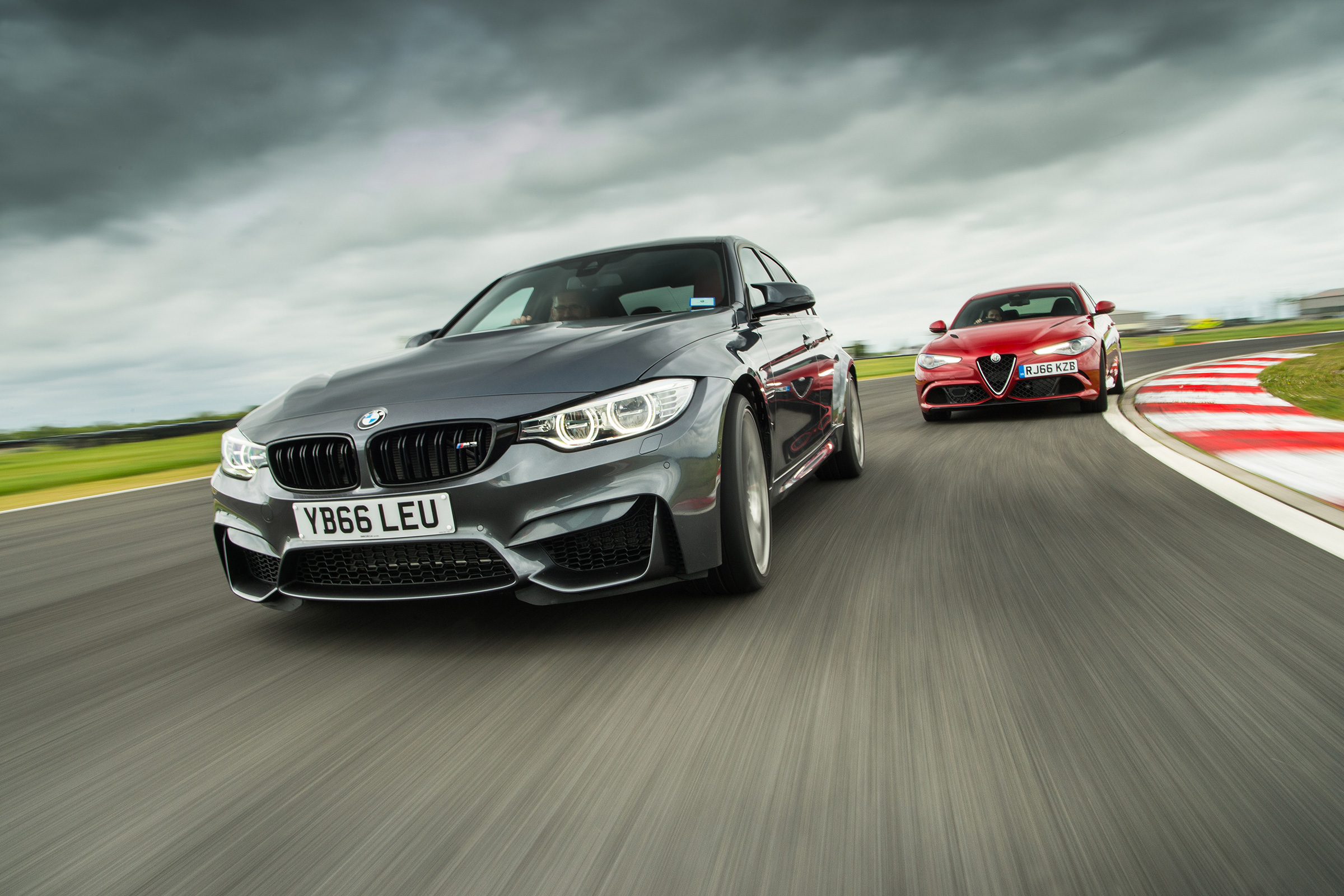BMW M3 Competition Package &amp; Alfa Romeo Giulia Quadrifoglio - front 