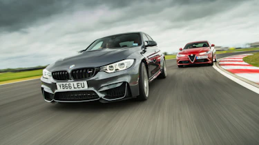 BMW M3 Competition Package & Alfa Romeo Giulia Quadrifoglio - front