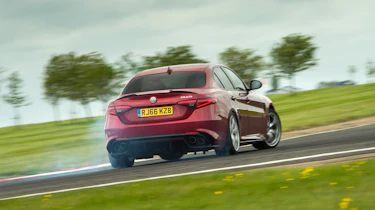 Alfa Romeo Giulia Quadrifoglio – rear on track