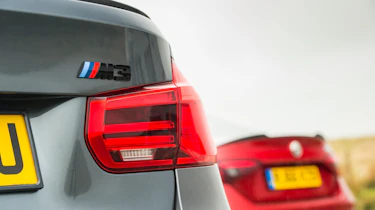 BMW M3 Competition Package & Alfa Romeo Giulia Quadrifoglio – rear
