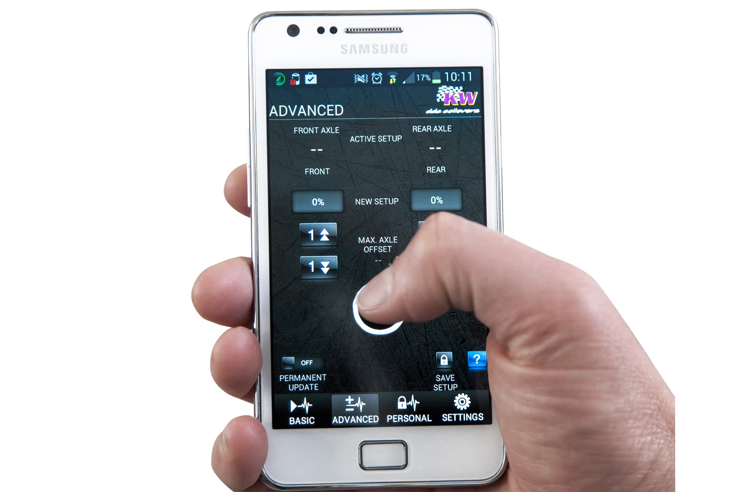 KW DDC ECU coilovers – app control