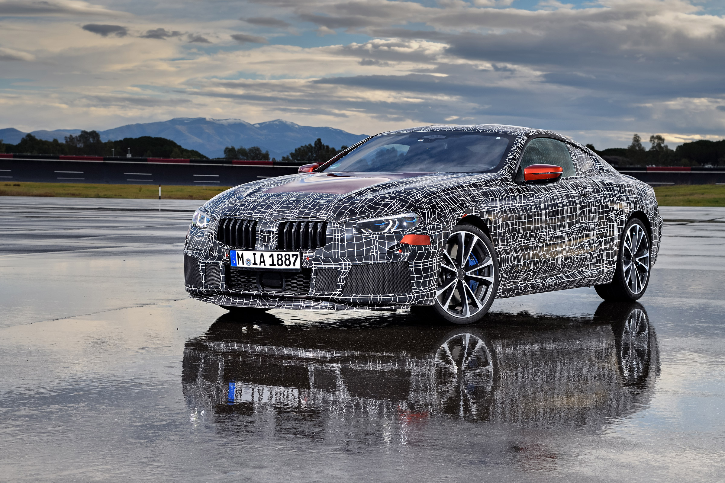 BMW 8 series official spy shots front static