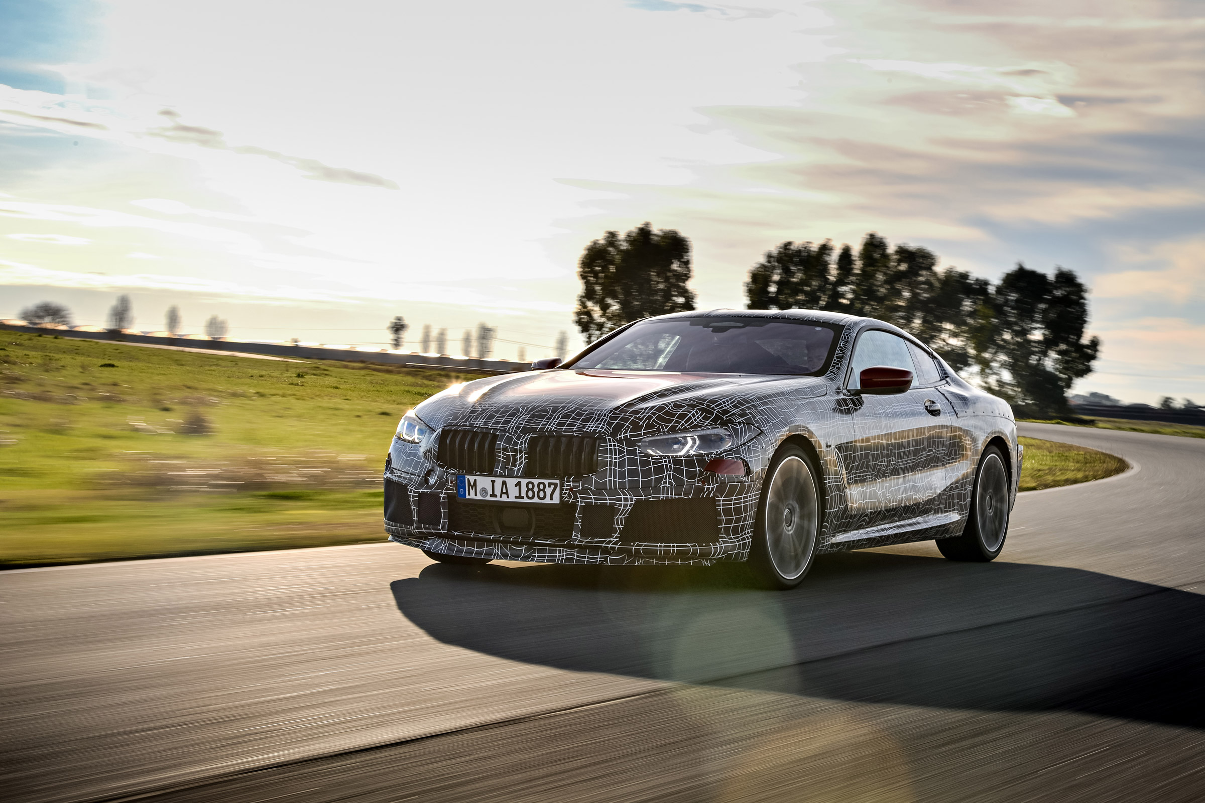 BMW 8 series official spy shots front