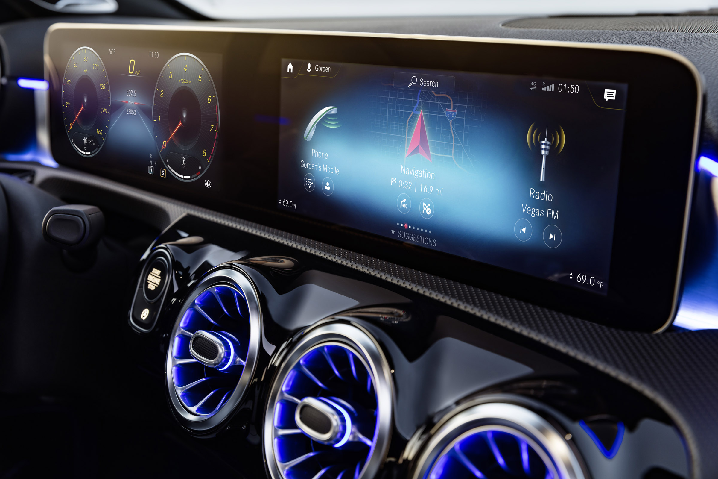 Mercedes-Benz A-class interior detail