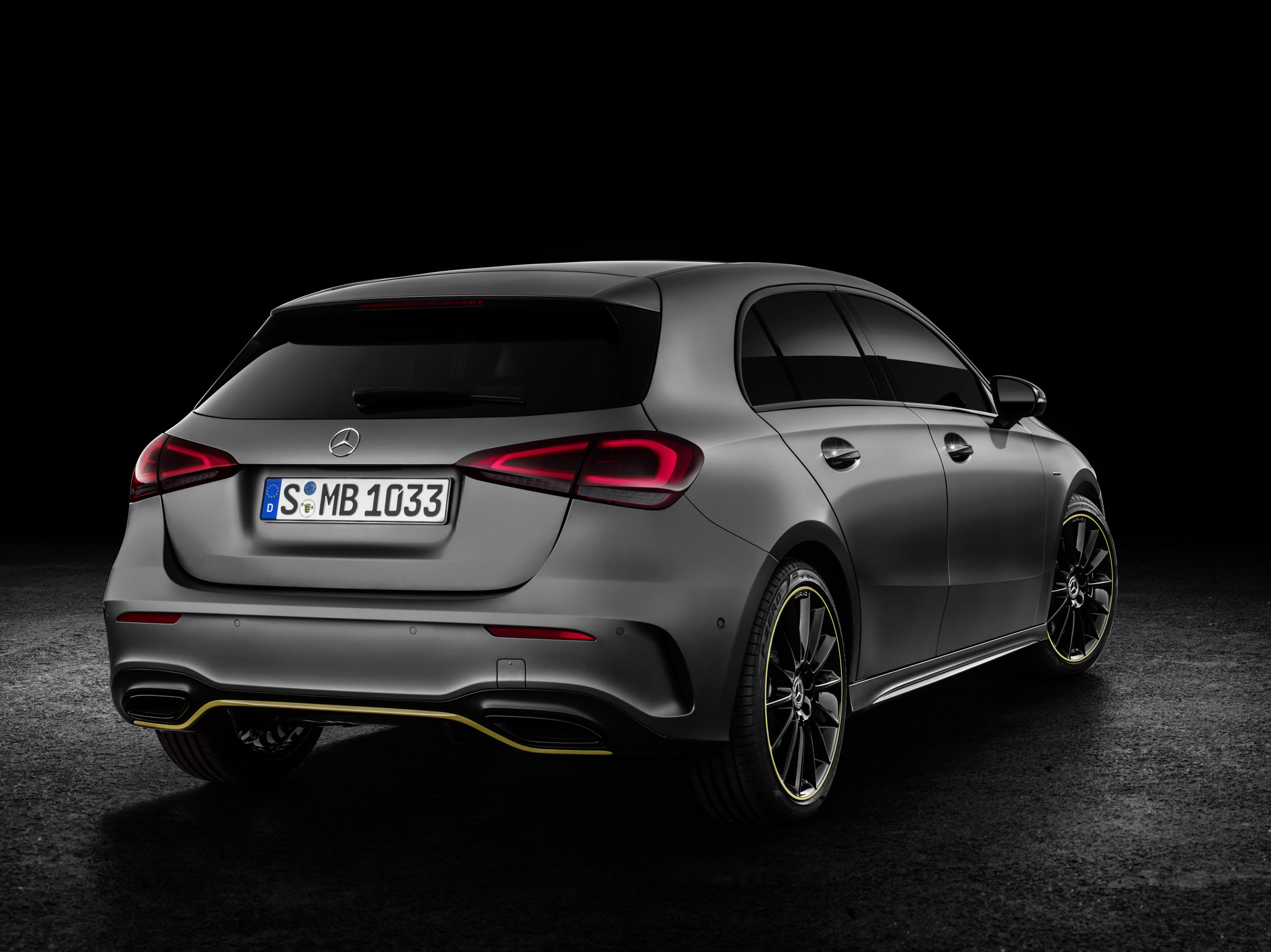 Mercedes-Benz A-class rear three quarter studio