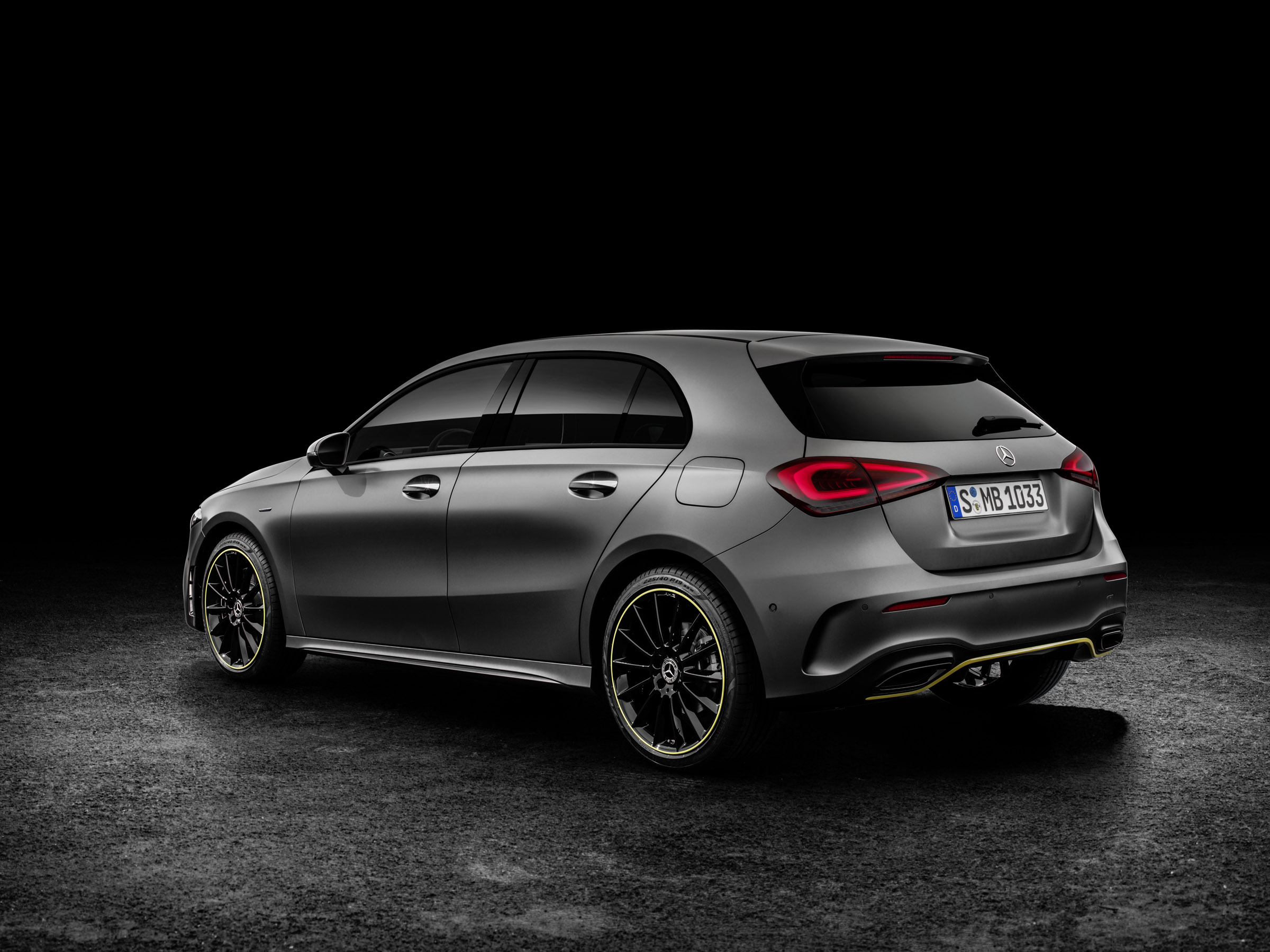 Mercedes-Benz A-class rear three quarter studio