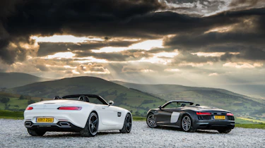 Mercedes-AMG GT Roadster and Audi R8 Spyder