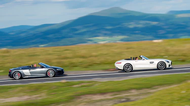 Mercedes-AMG GT Roadster and Audi R8 Spyder