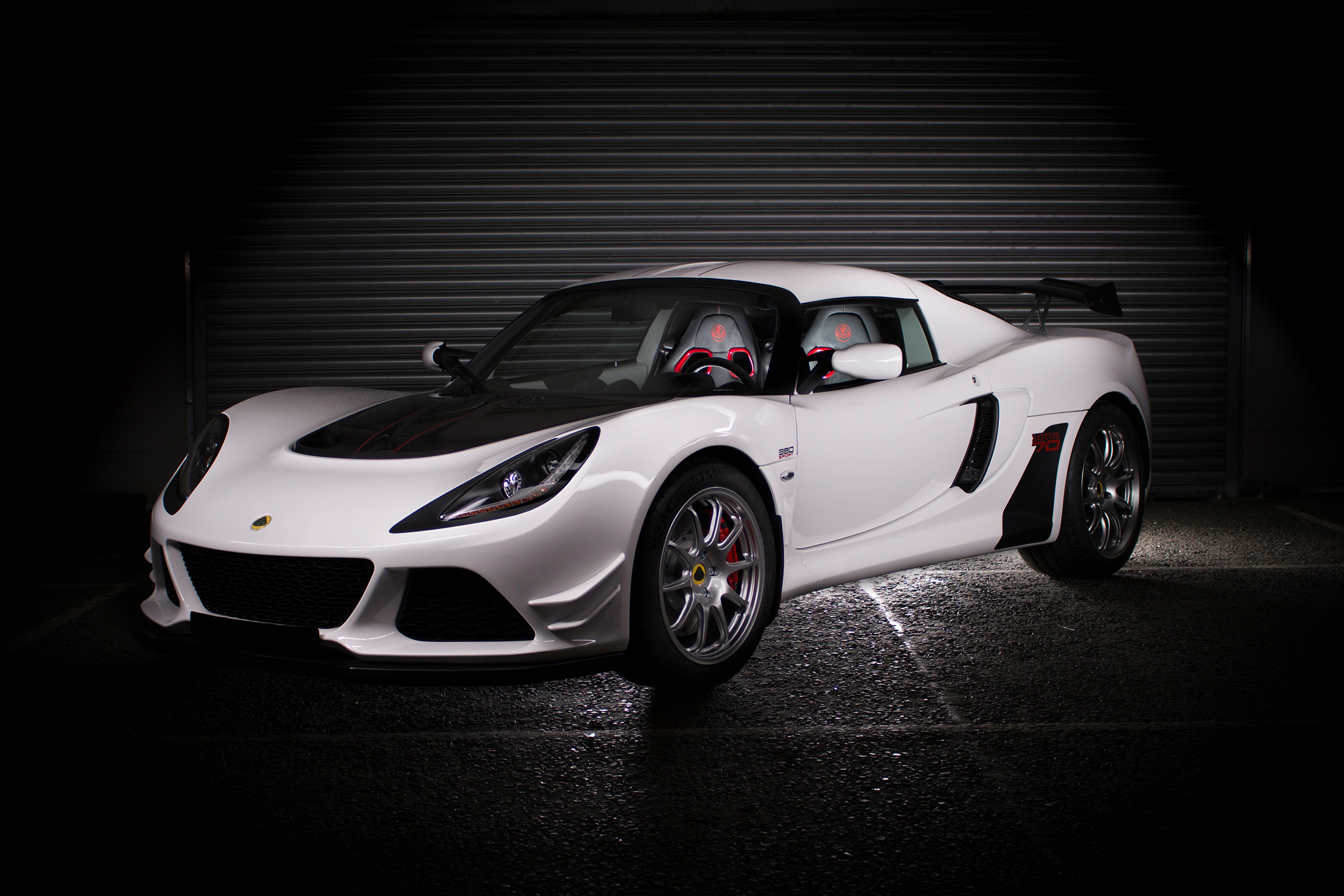 Lotus Exige 380 70th Edition – Monaco White - front quarter