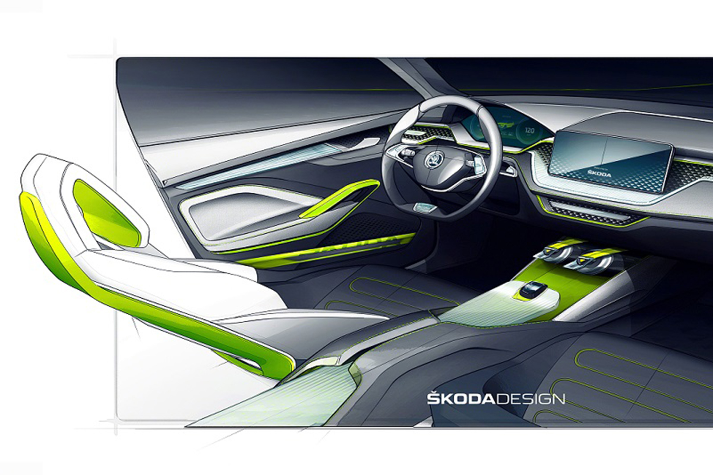 Skoda X drawings – interior