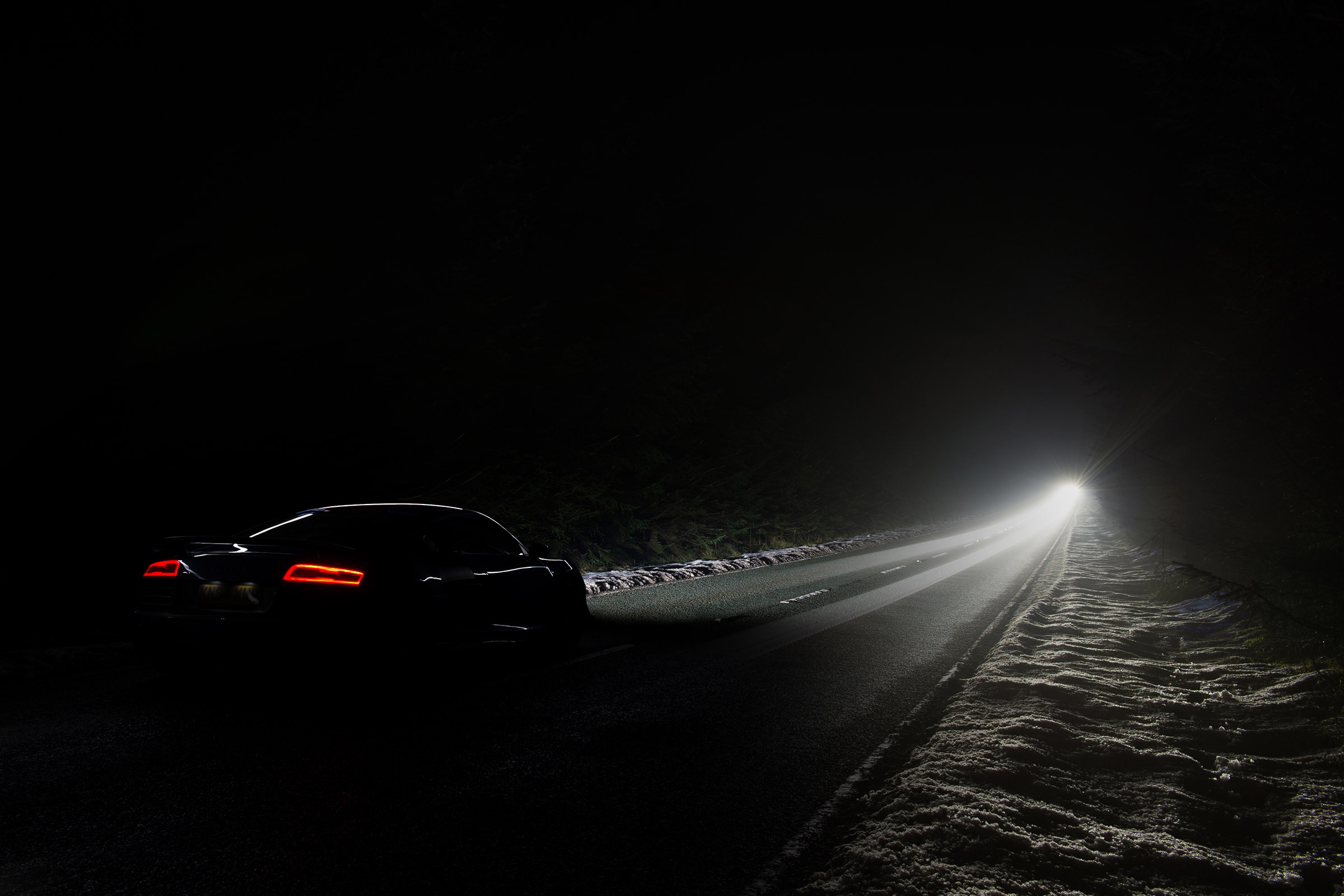 Audi R8 LMX night drive - lighting