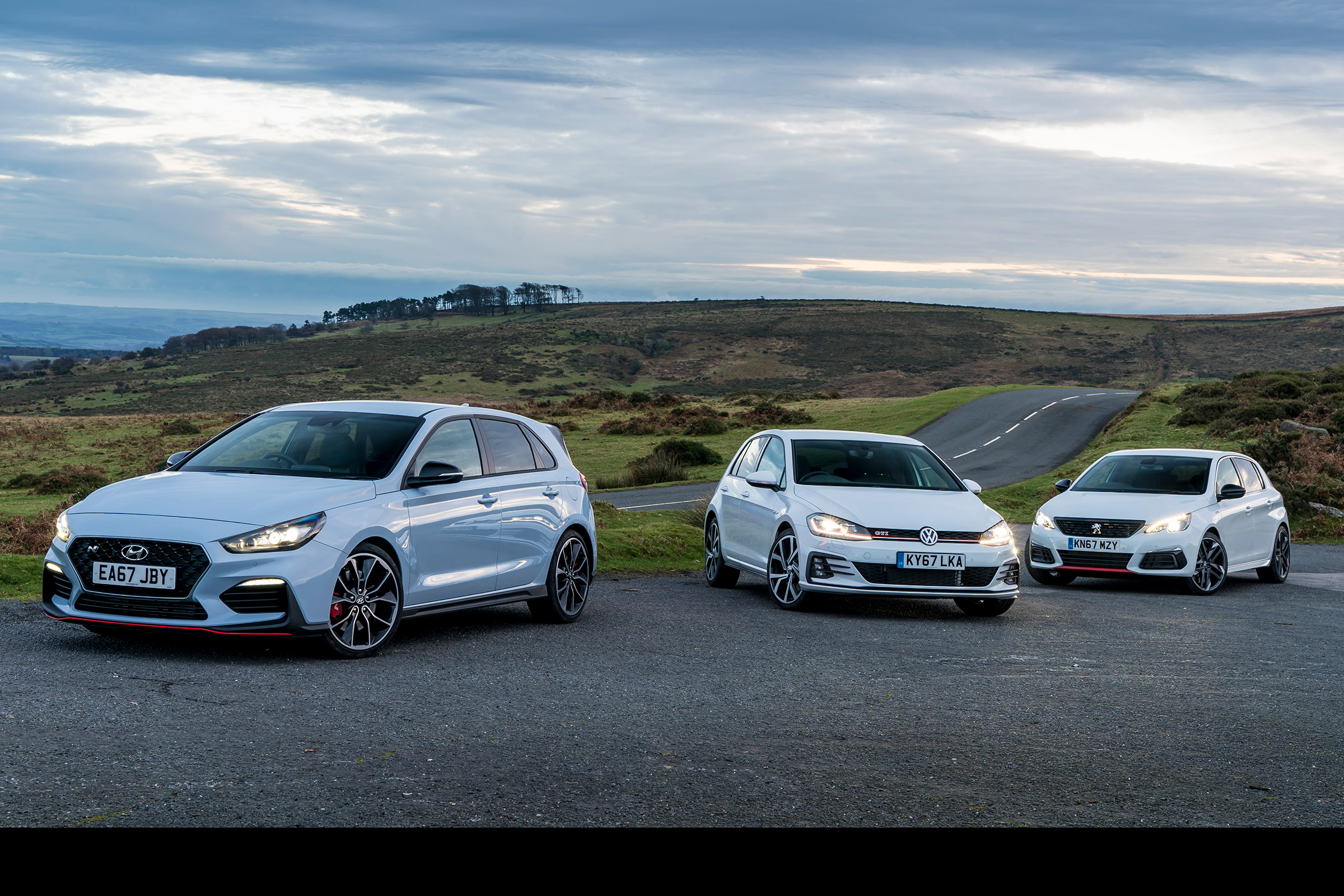 i30N group test (Golf GTI and Peugeot 308 GTI) - header