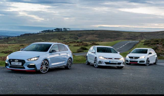 i30N group test (Golf GTI and Peugeot 308 GTI) - header