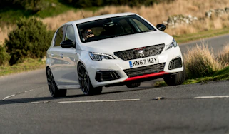 Hyundai i30N group test (Golf GTI and Peugeot 308 GTI) - front