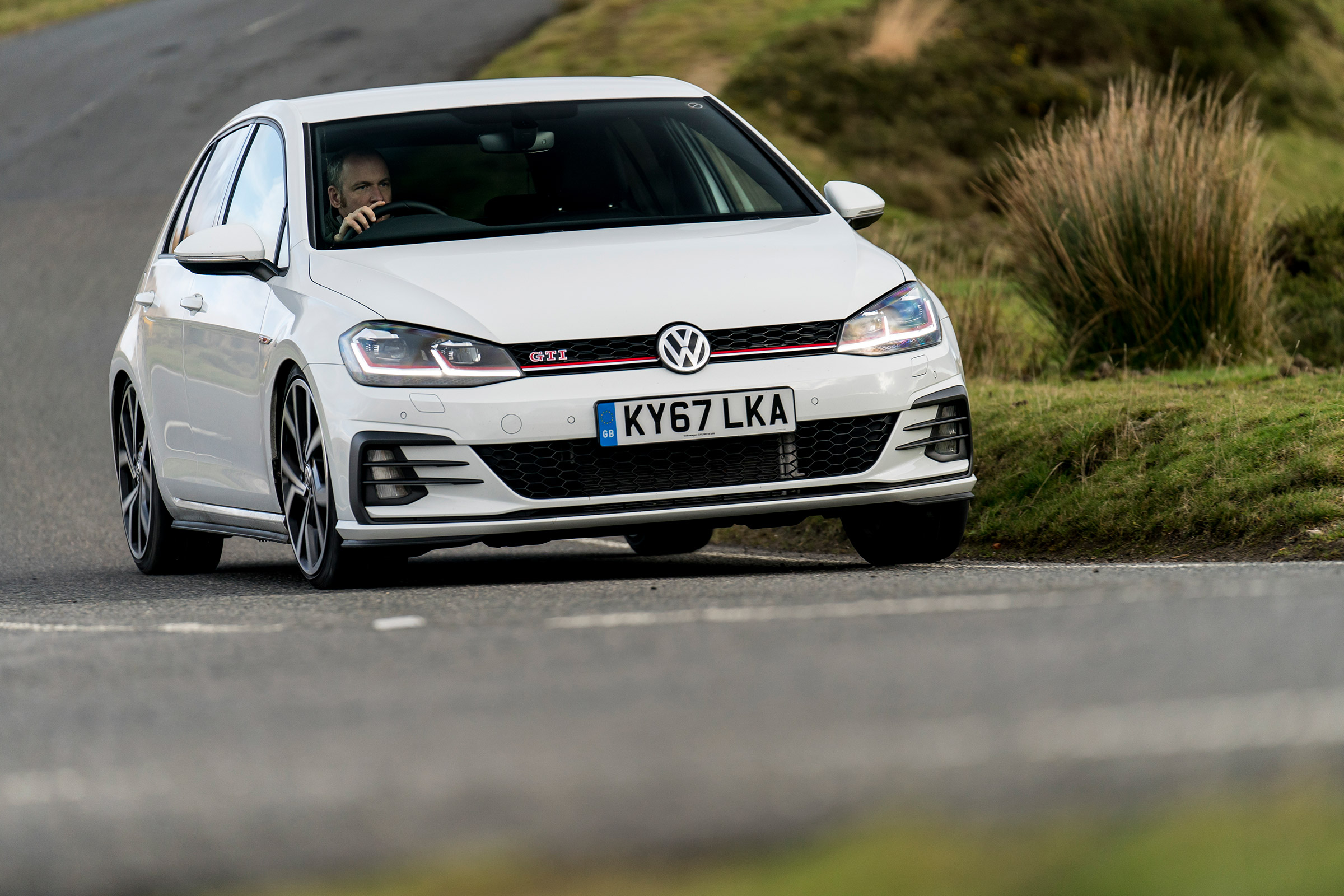 Hyundai i30N group test (Golf GTI and Peugeot 308 GTI) - front