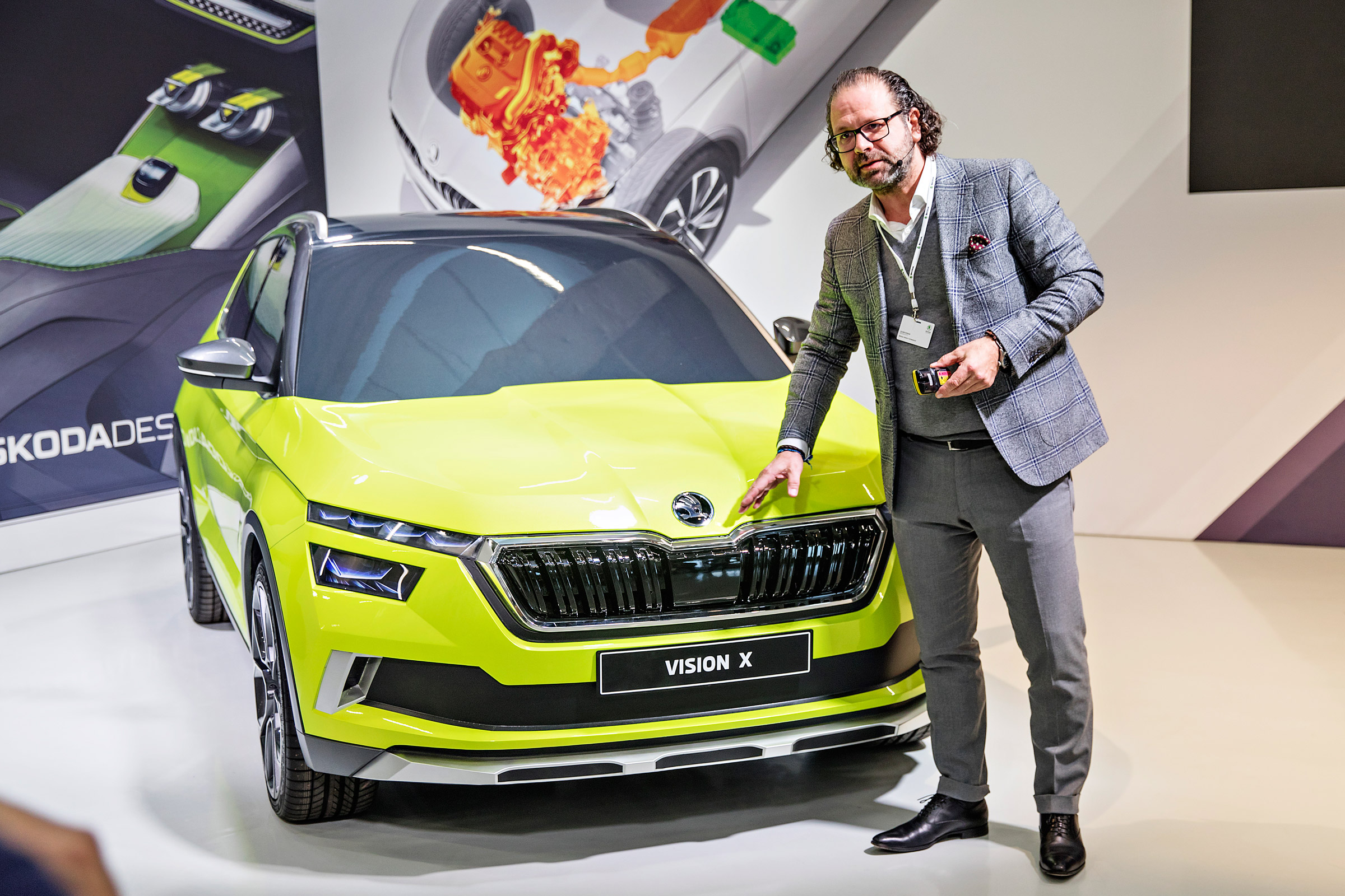 Skoda Vision X front designer