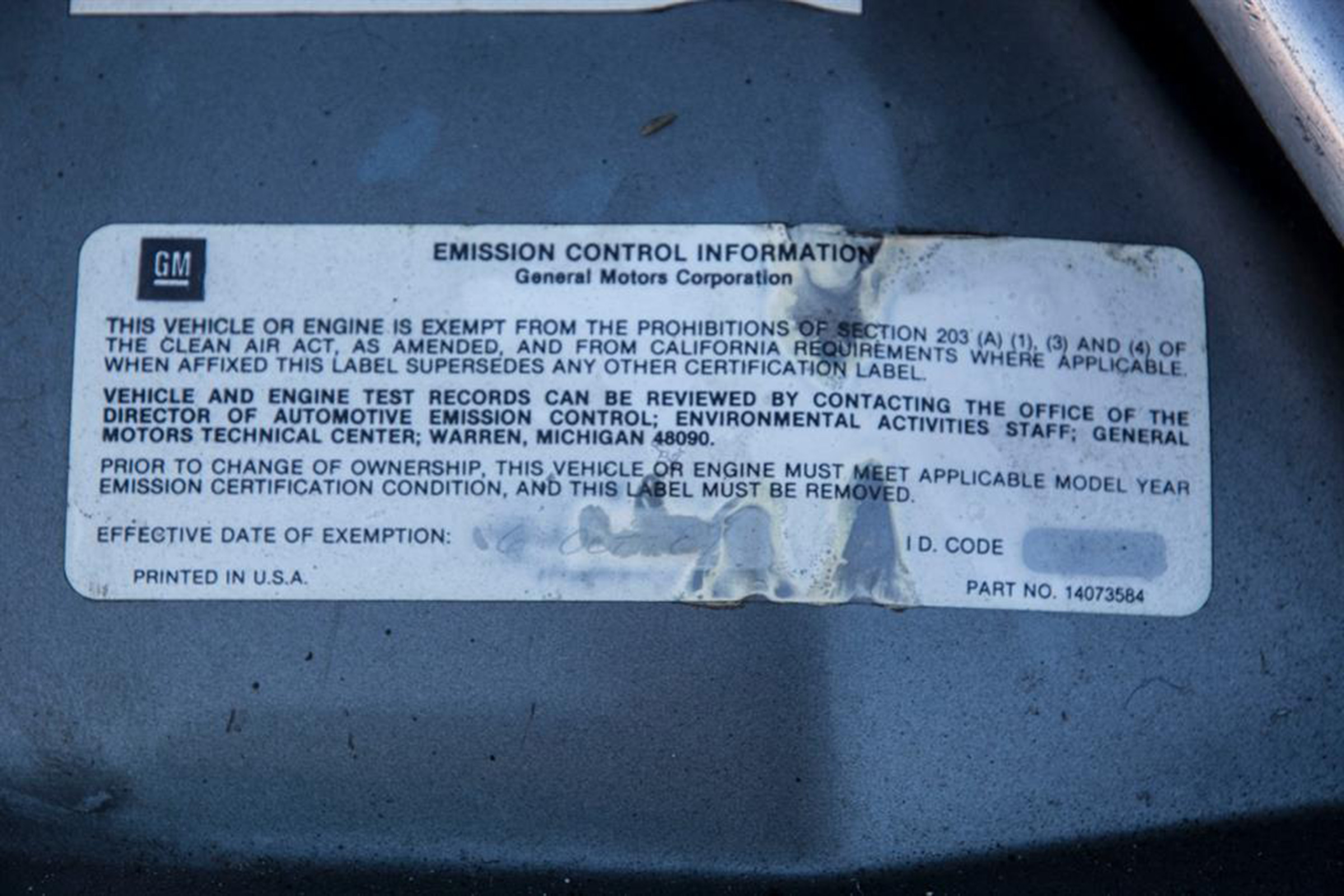 Peugeot 205 T16 PTS Clubman – GM sticker