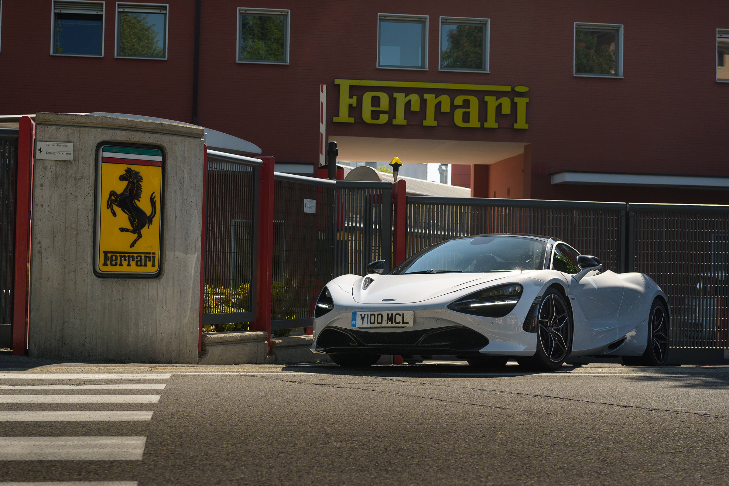 McLaren 720S in Italy - front of Ferrari