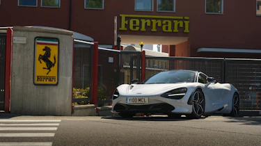 McLaren 720S in Italy - front of Ferrari