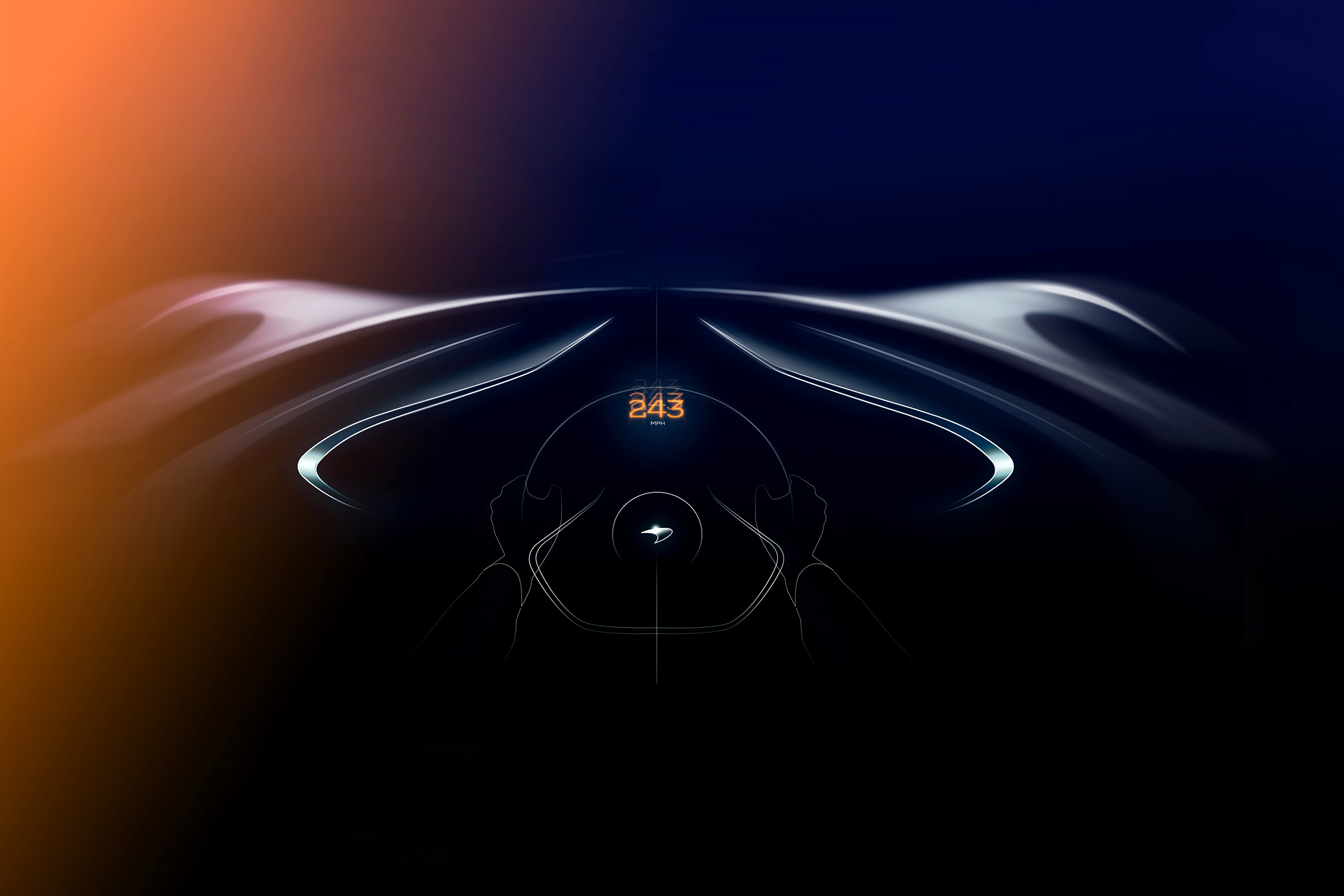 McLaren BP23 sketch – driver view