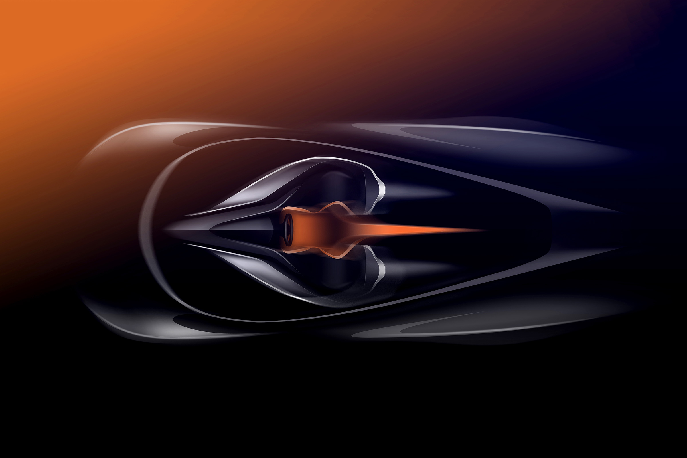 McLaren BP23 sketch – three seat cockpit overview
