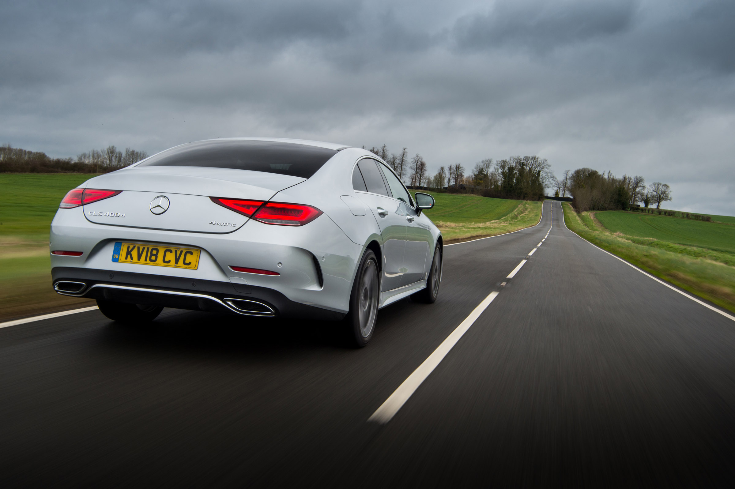 Mercedes-Benz CLS 400d rear three quarters