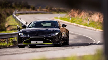Aston Martin Vantage - black cornering