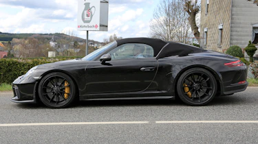 Porsche 911 Speedster spy - side