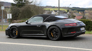 Porsche 911 Speedster spy - rear quarter
