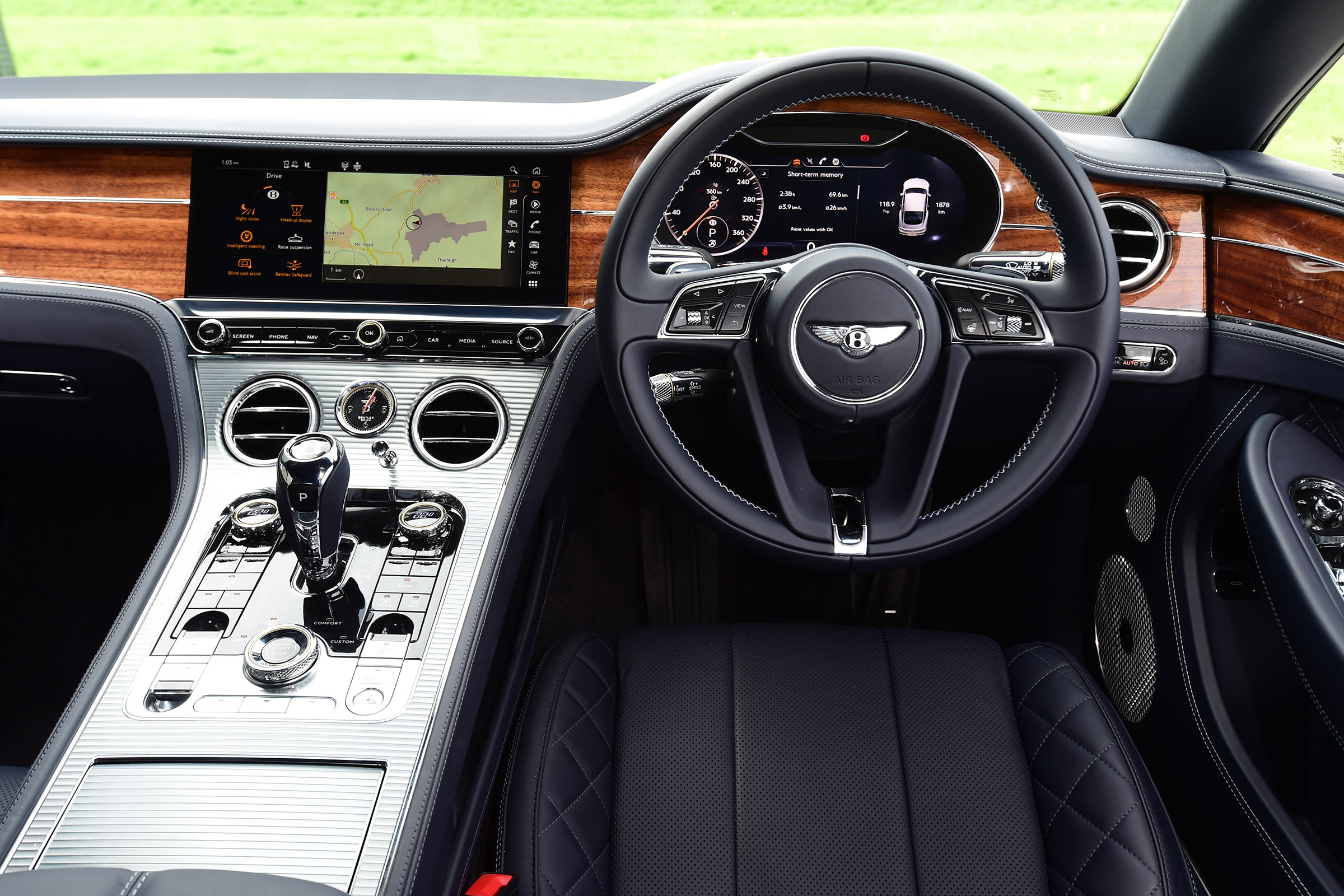 Bentley Continental GT UK drive - interior