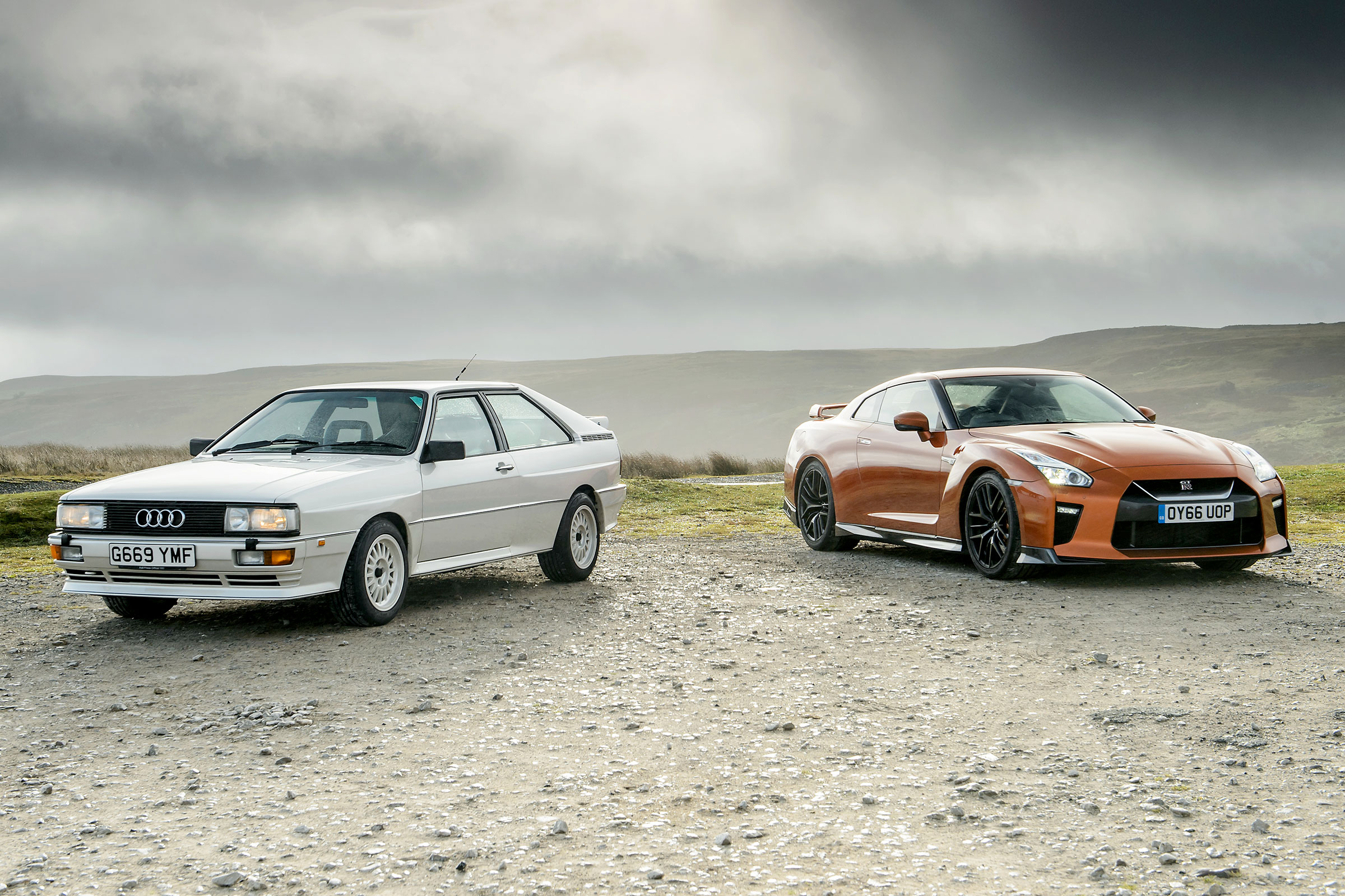 Audi Quattro and Nissan GT-R