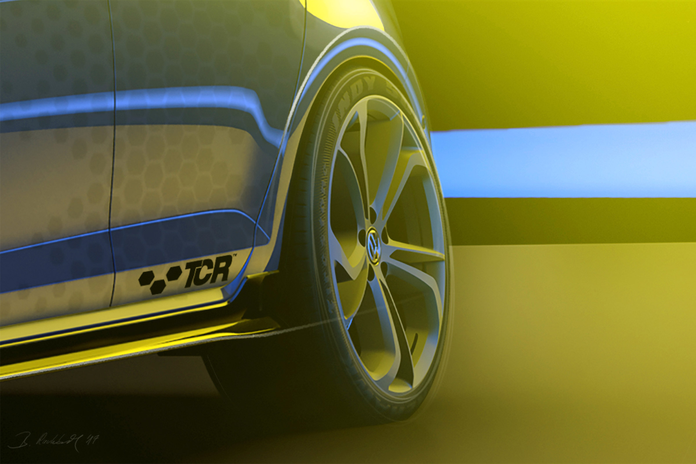 Golf GTi TCR front sketchwheel