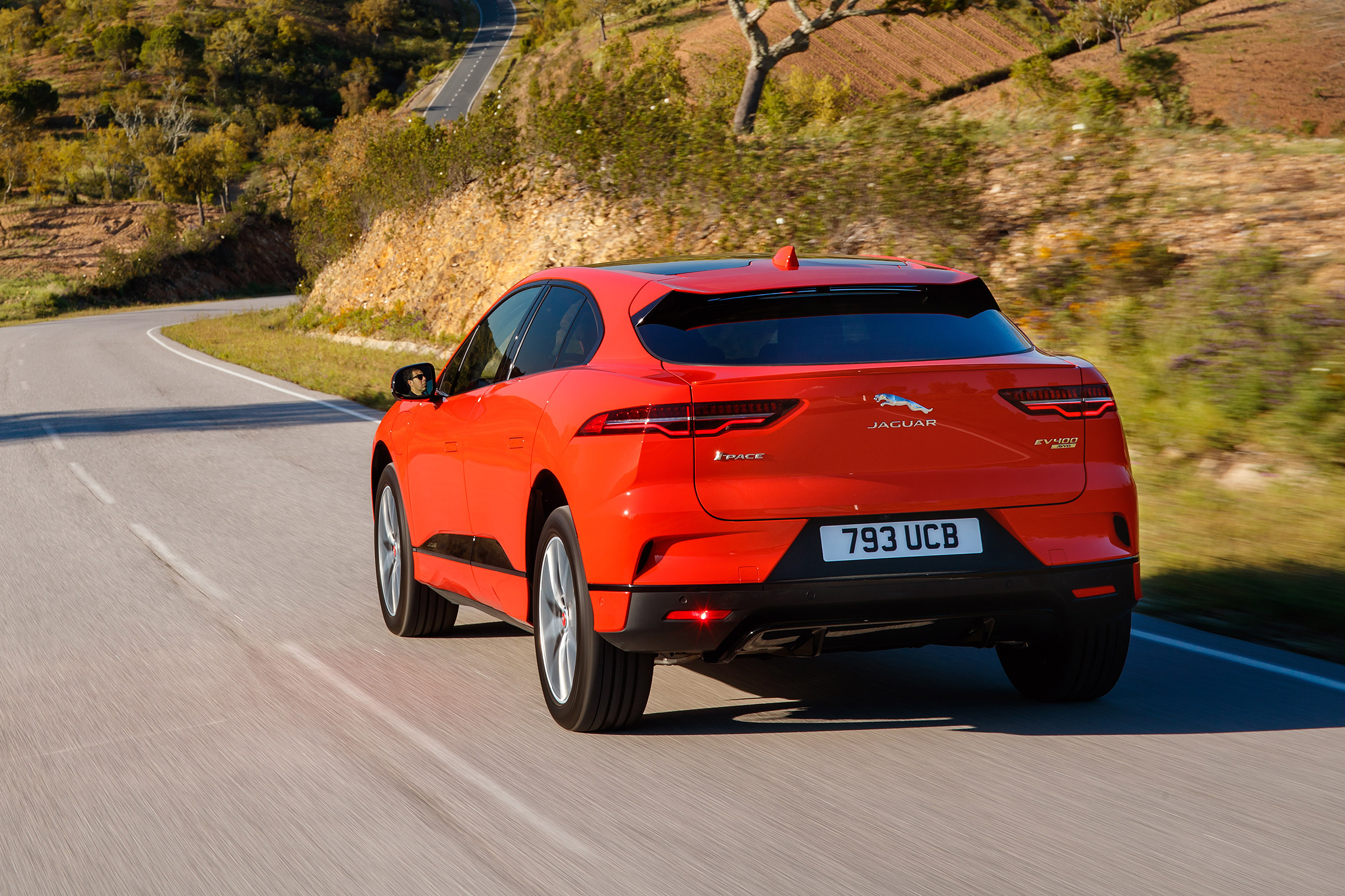Jaguar I-Pace driving - rear quarter