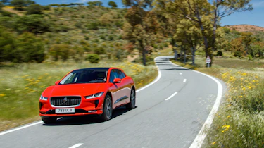 Jaguar I-Pace driving - front tracking