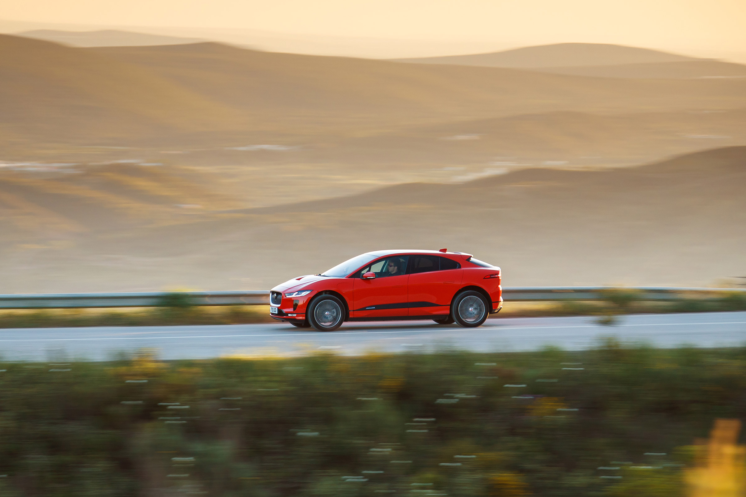 Jaguar I-Pace driving - side