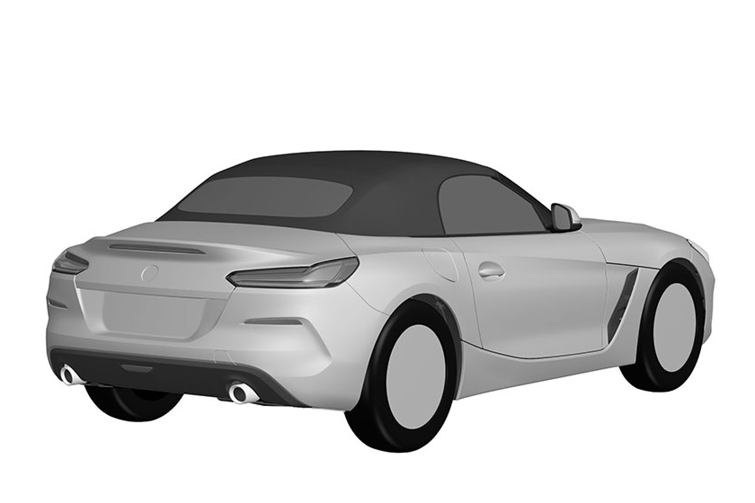 BMW Z4 patent leak - rear quarter
