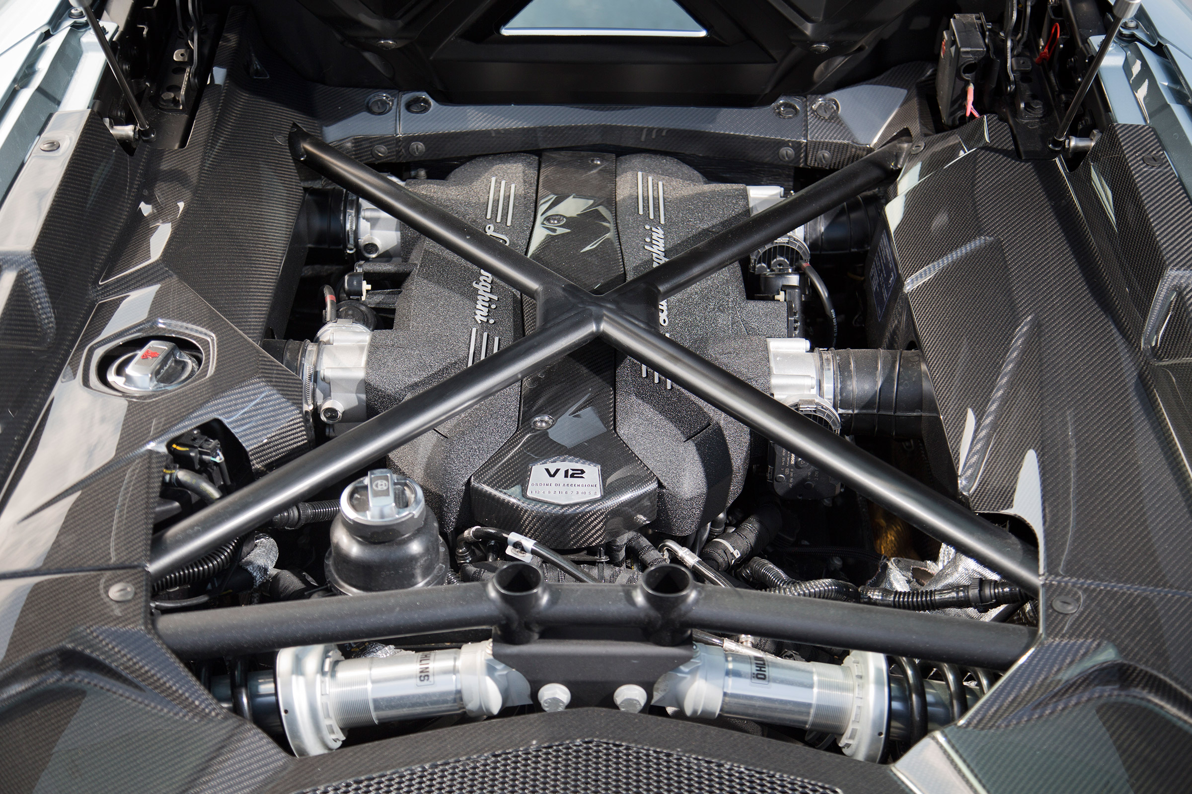 Lamborghini Aventador engine bay