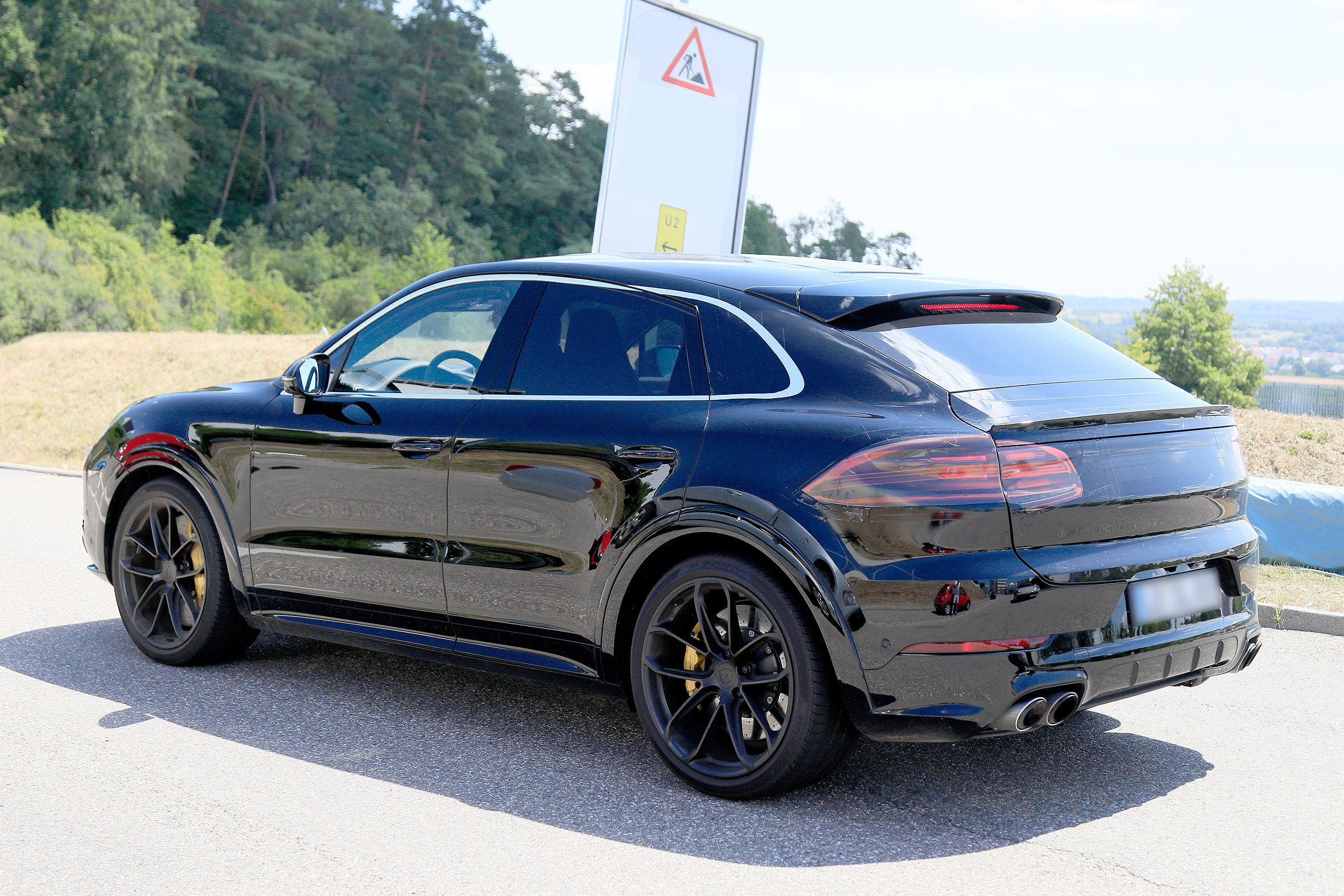Porsche Cayenne Coupe spy - rear quarter